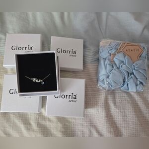 Bridesmaid Gifts - Scrunchies and Bracelets - Sky Blue